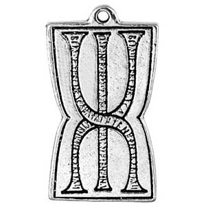 Amulets Rune for Wealth pewter charm on attachment: 36" black cord