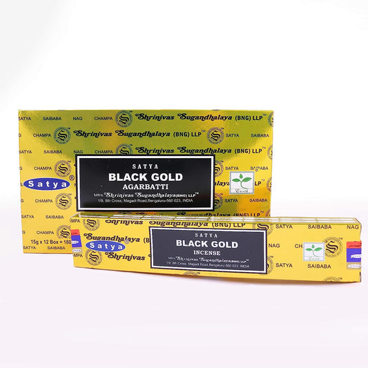 Black Gold Satya Incense Sticks 15 Gram Pack
