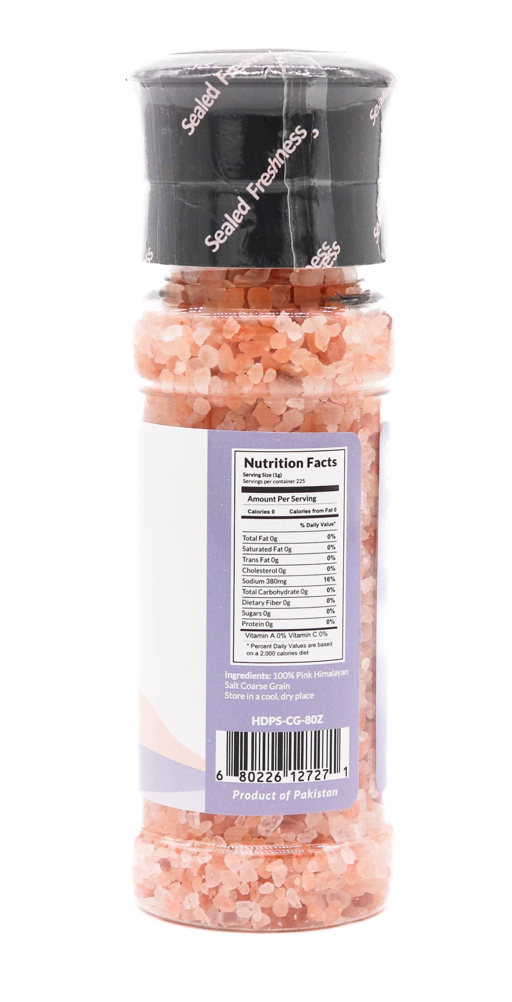 8 oz Edible Himalayan Dark Pink Salt - Coarse Grinder