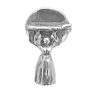 Wicca Wise One Pewter Charms on attachment: Black cord