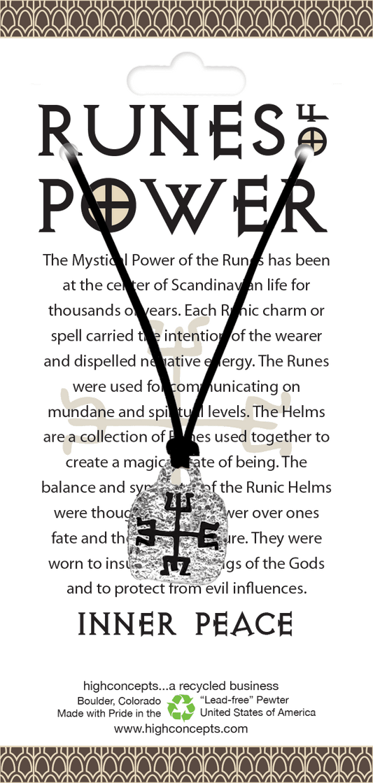 Runes of Power To Guard Against Wrath & Inner Peace charm on