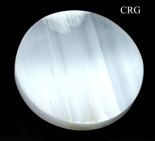 Round Selenite Plate / 3.5"-4.5" AVG