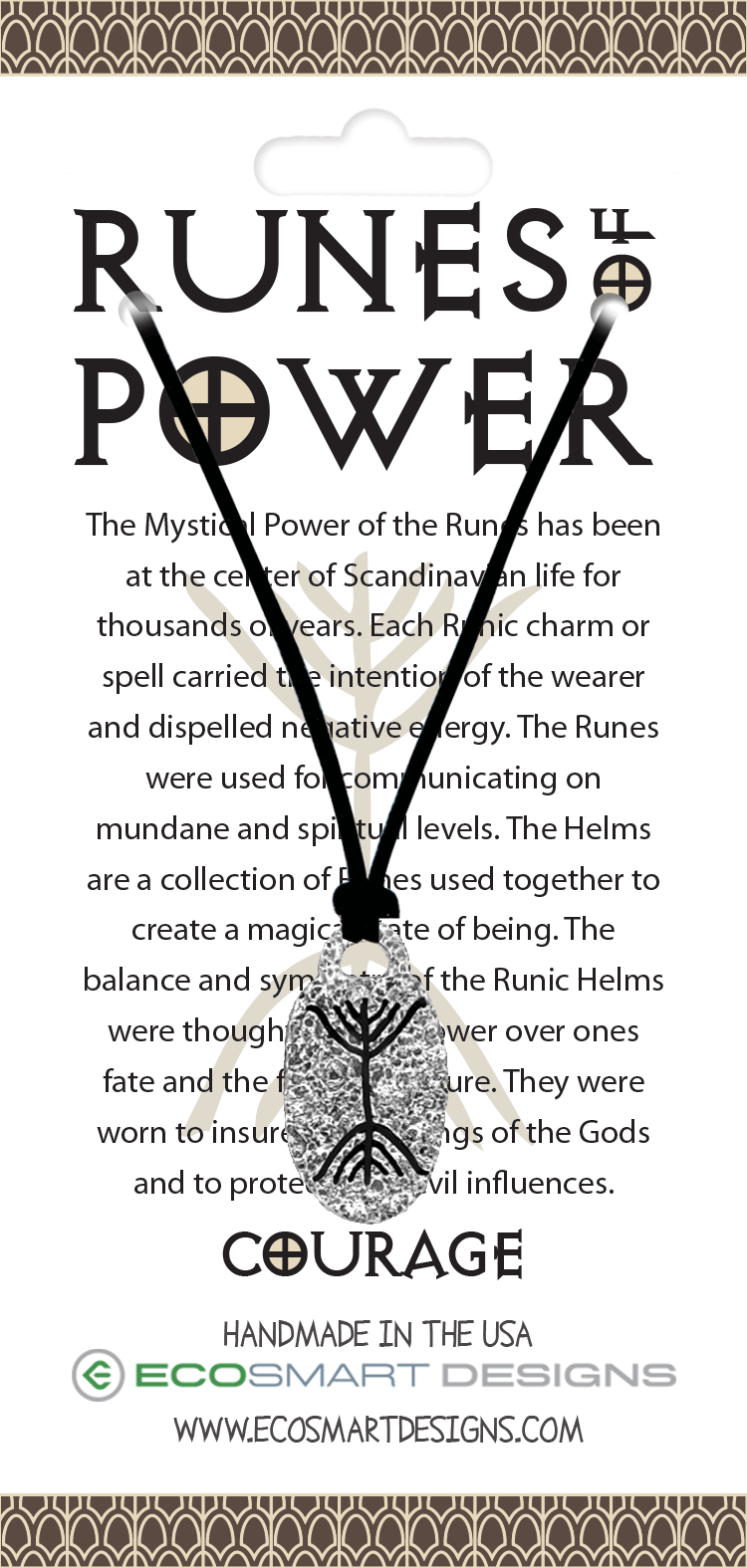 Runes of Power To Bring Courage charm on