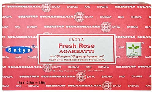 Fresh Rose Satya Incense Sticks 15 Gram Pack