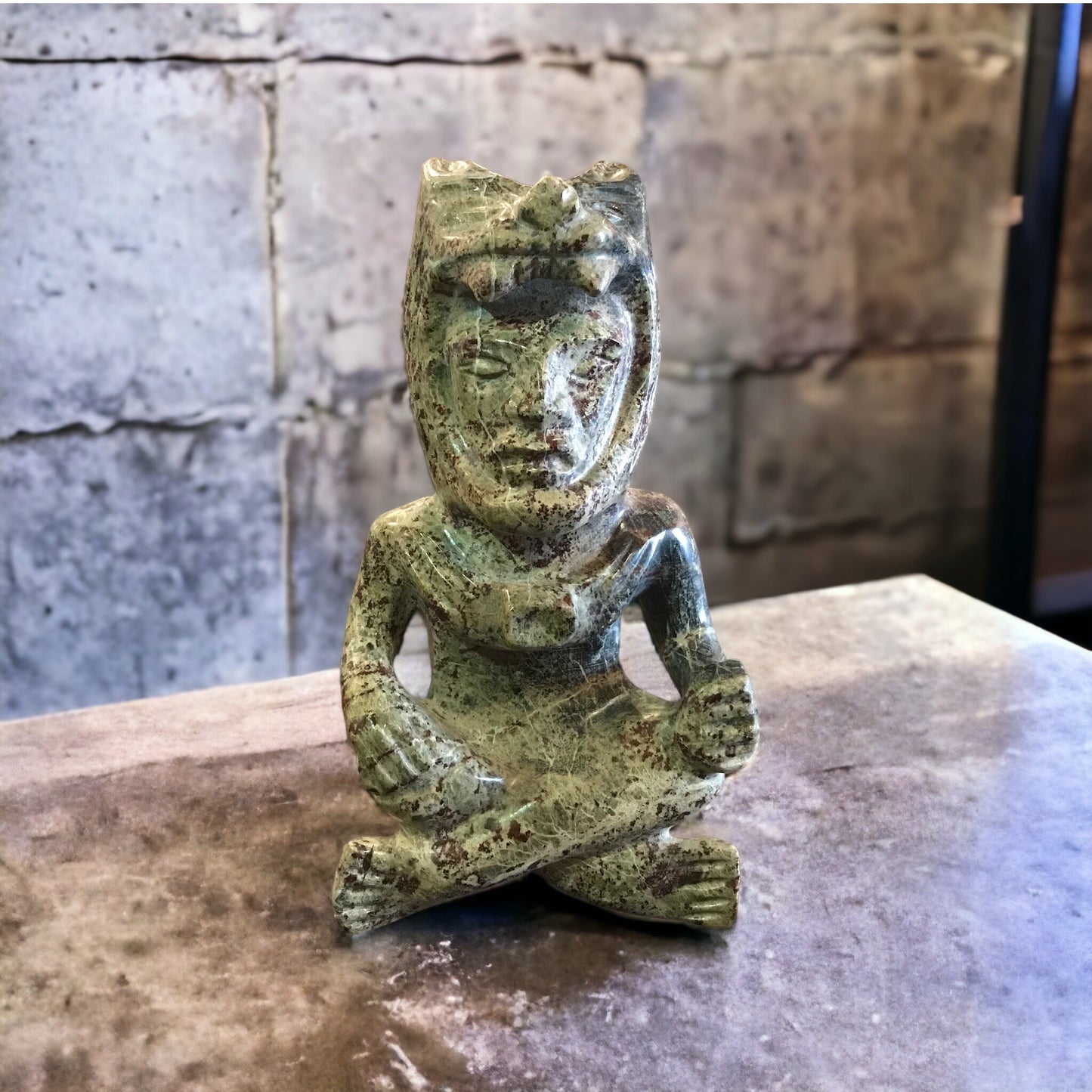 Serpentine Mayan Carved Statue #2