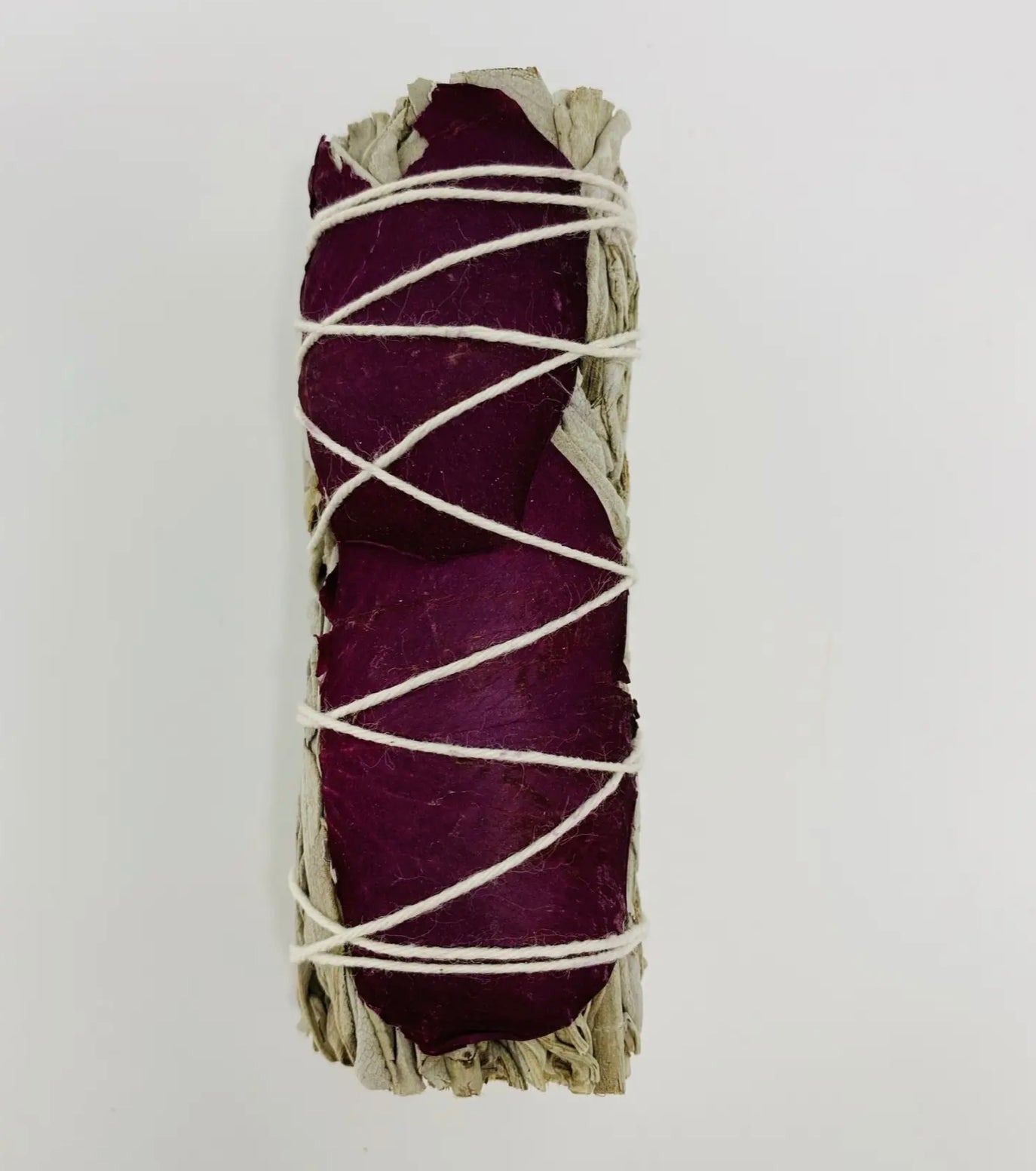 Mini White Sage Red Rose Petals