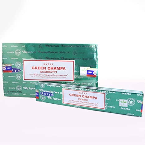 Green Champa Satya Incense Sticks 15 Gram Pack