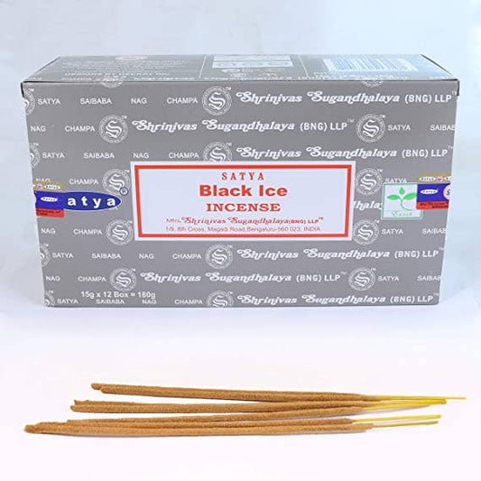 Black Ice Satya Incense Sticks 15 Gram Pack