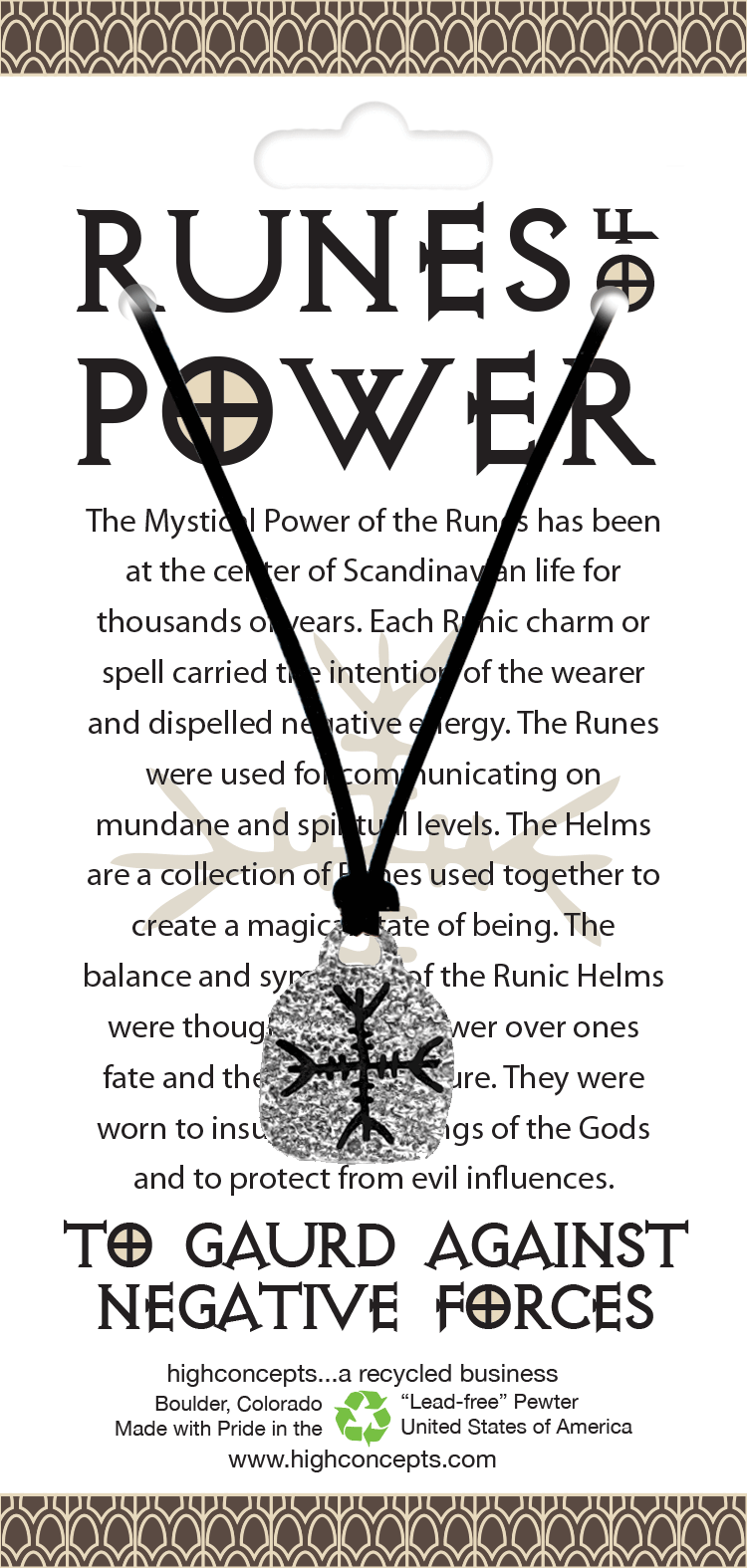 Runes of Power Negative Forces charm on