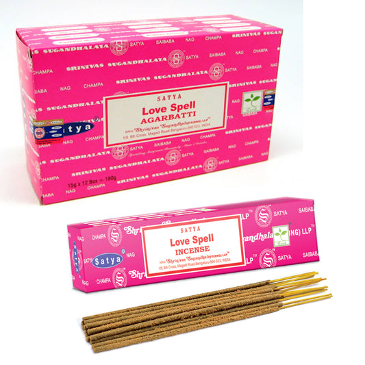 Love Spell Satya Incense Sticks 15 Gram Pack